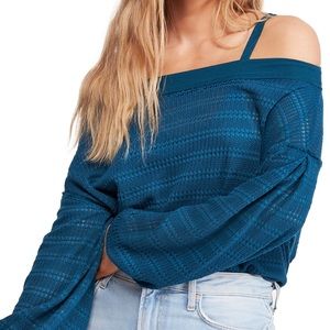 Free people Sistine Cold Shoulder Hacci Knit